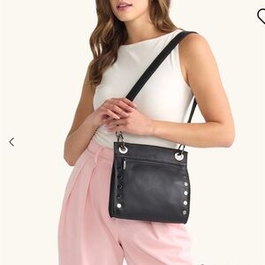 Elegant Black Leather Crossbody Bag